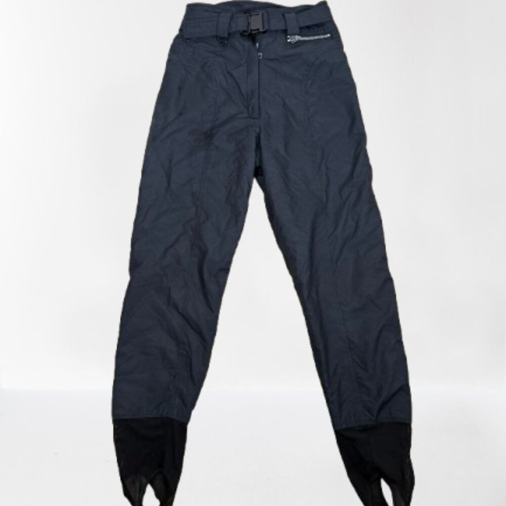 Obermeyer Women Stiletto Stirrup Belted Black Ski Snow Pants Size 8 - Picture 2 of 11